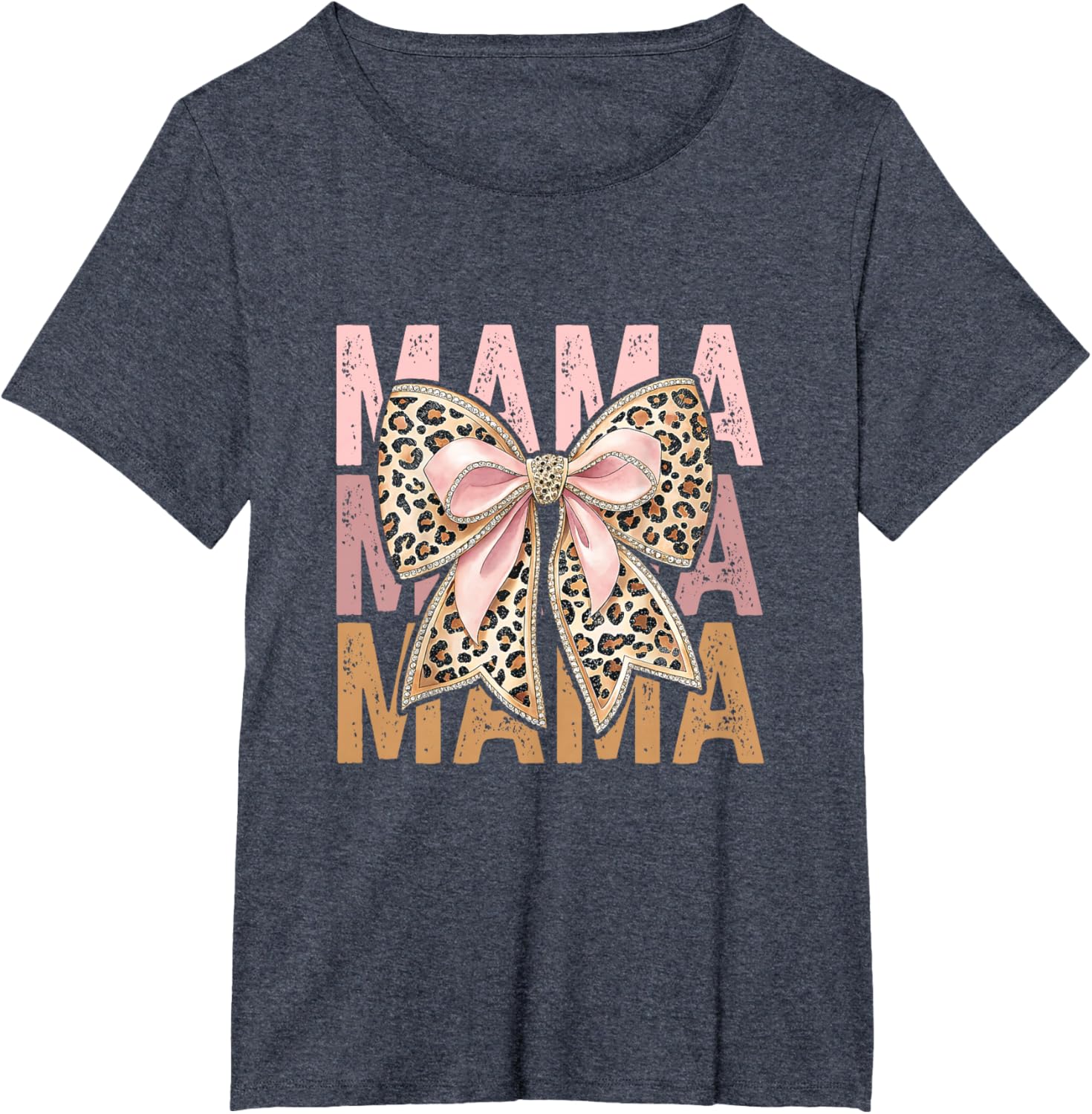 Retro Leopard Mama,Cute Mom Retro Coquette Bow Mother's Day