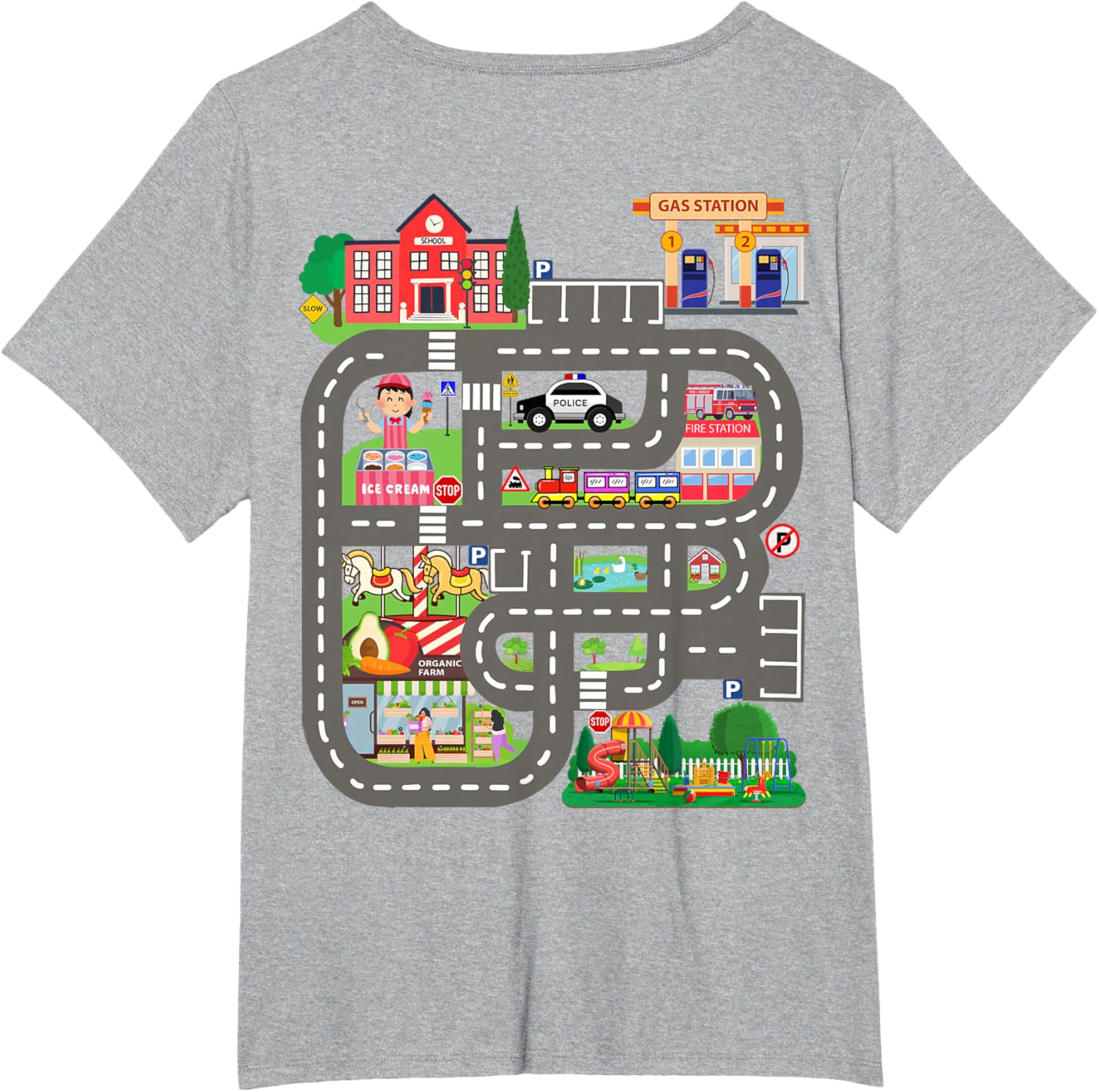 Kids Play Cars on Dad's Back Funny Father's Day Race Track