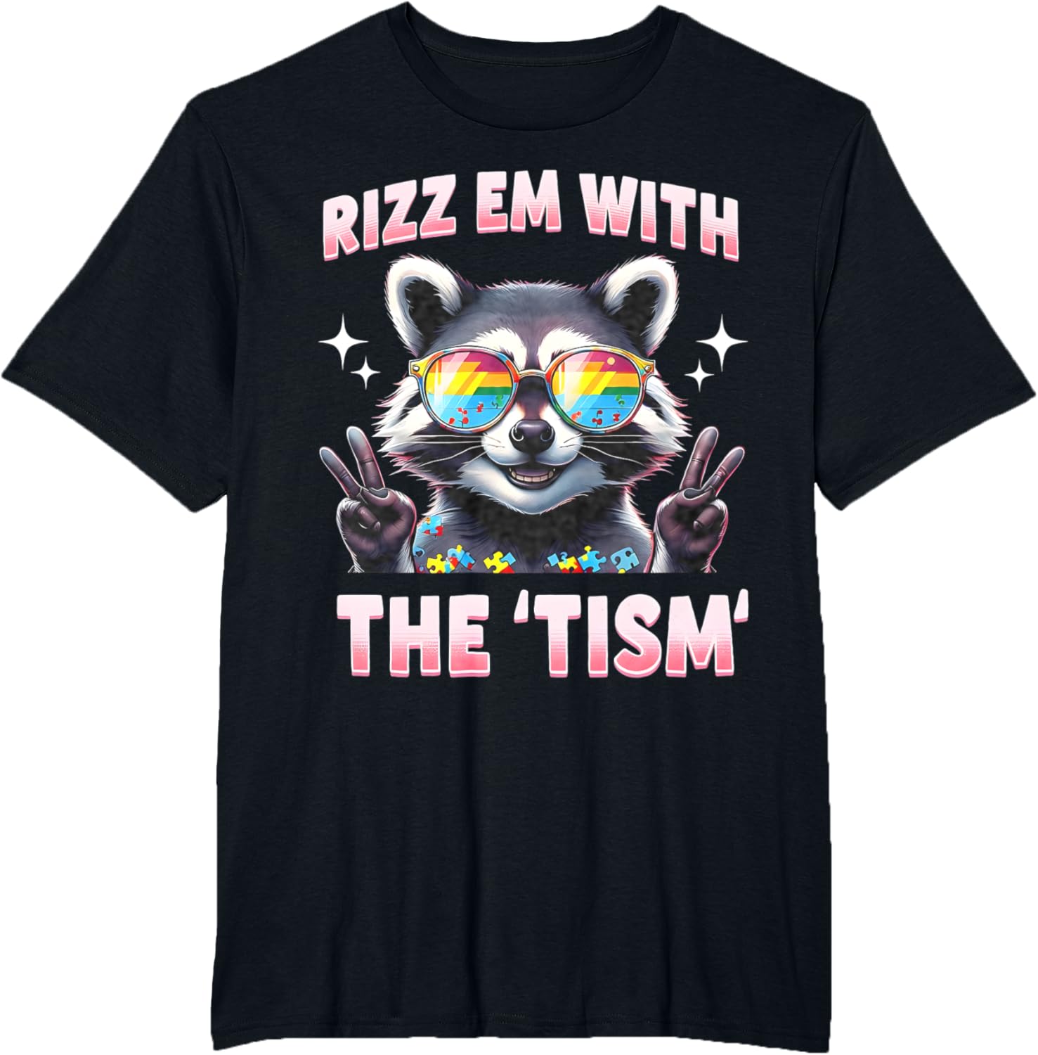 Autism Funny Rizz Em With The Tism Meme Autistic Racoon