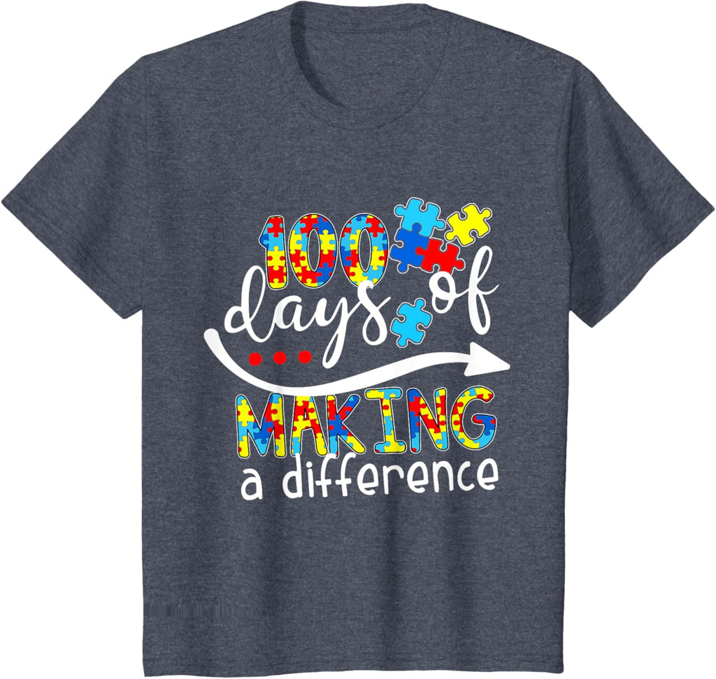 Autism 100 Days 100th day of school teacher autism awareness