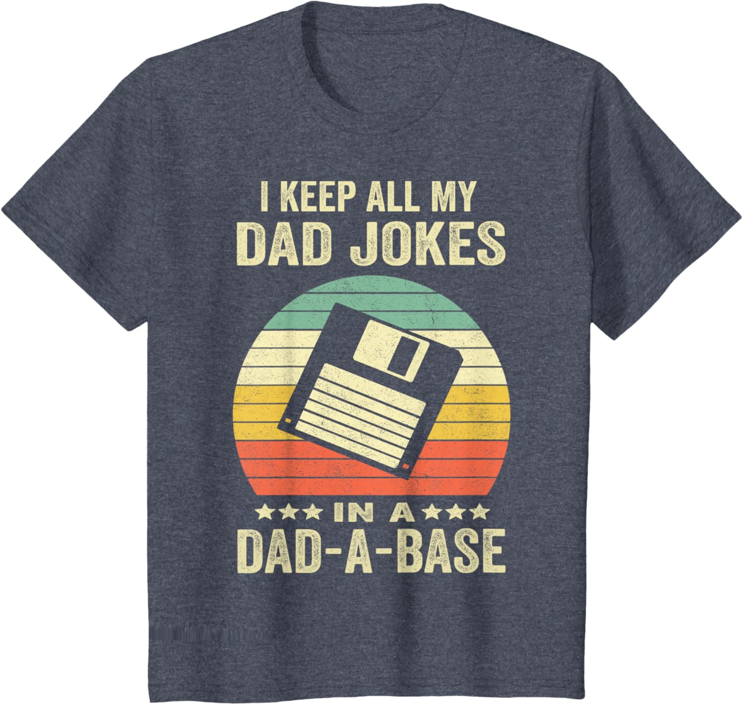 Mens Funny dad jokes in dad-a-base vintage for father's day