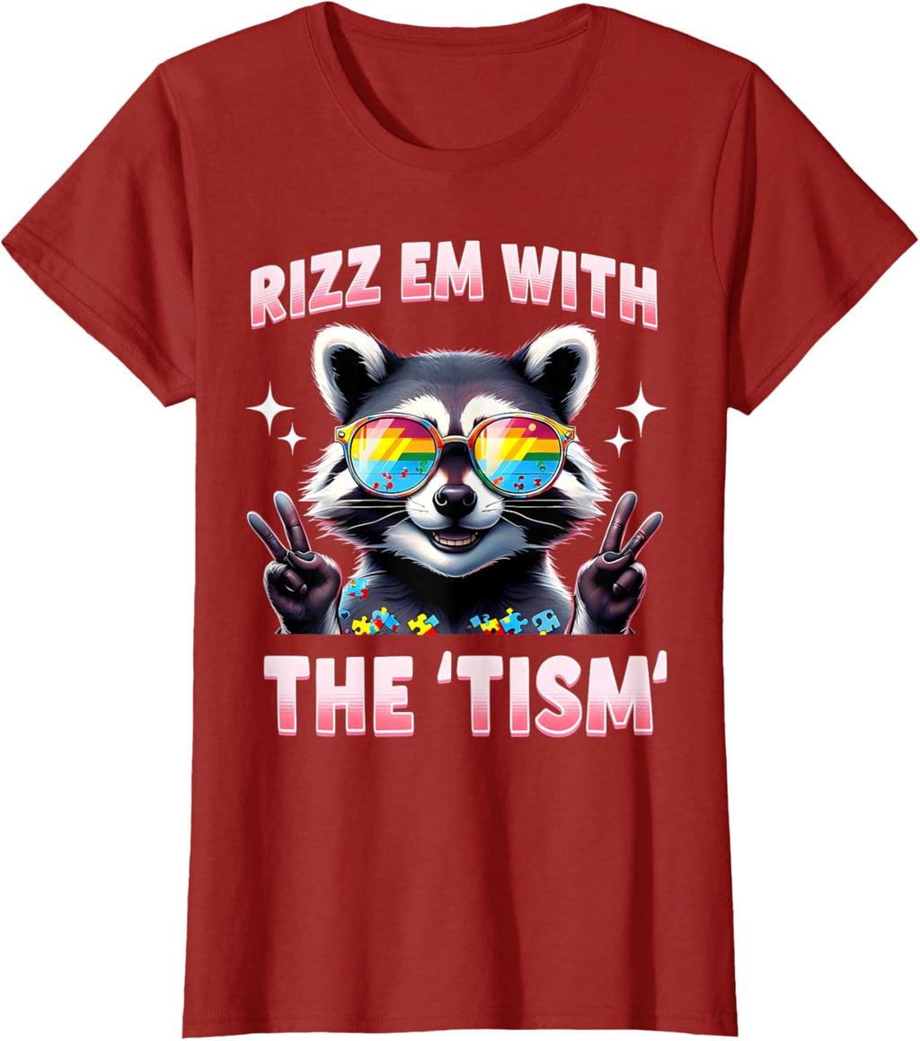 Autism Funny Rizz Em With The Tism Meme Autistic Racoon