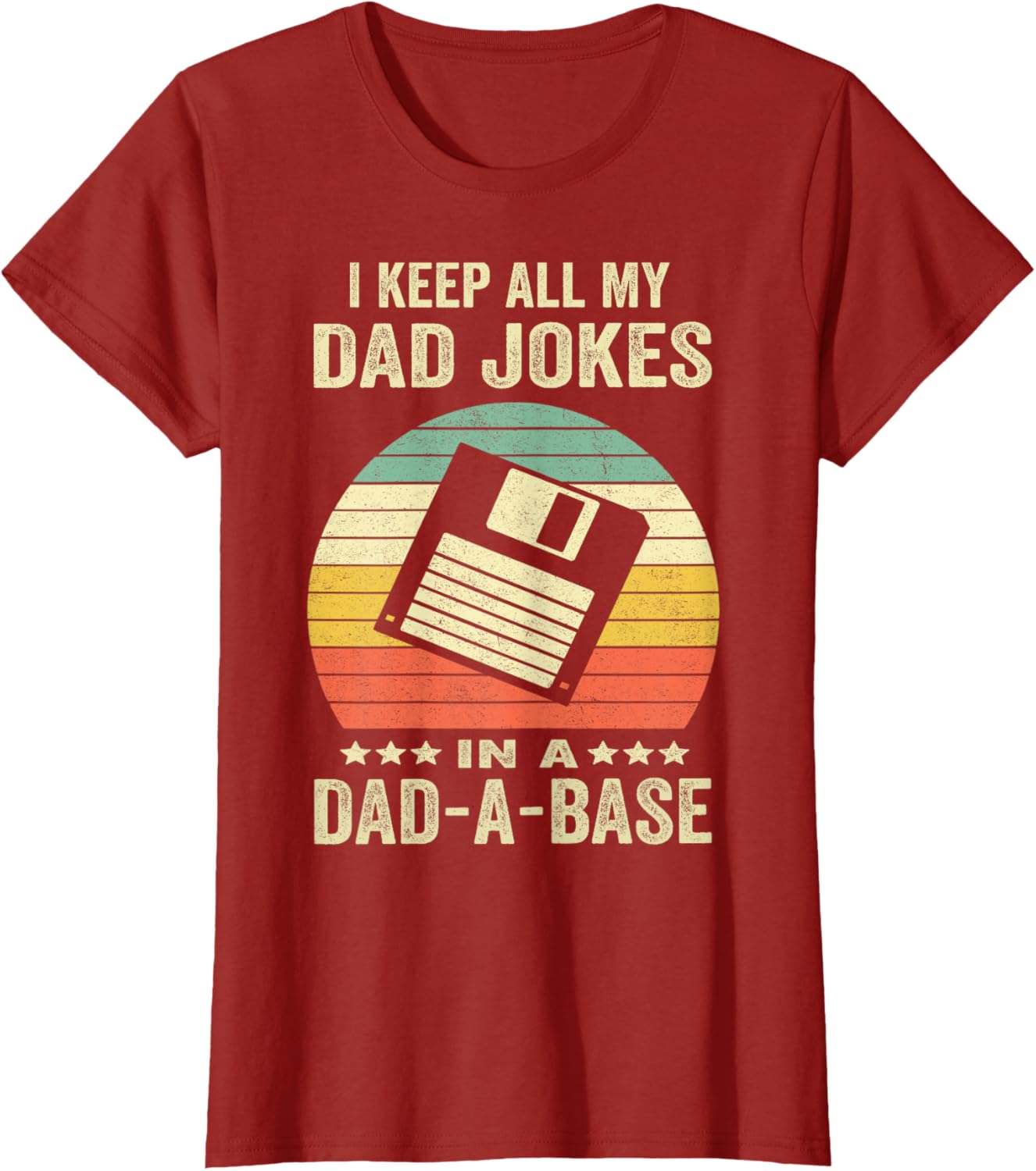 Mens Funny dad jokes in dad-a-base vintage for father's day