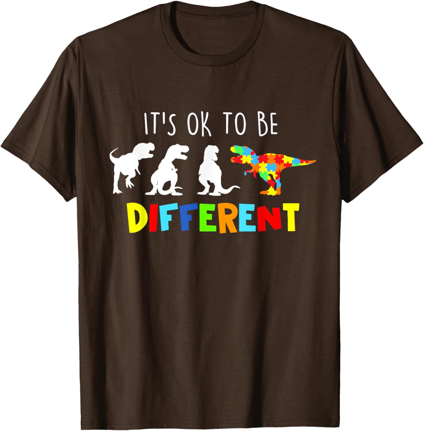 Autism Awareness Dinosaur Kid Boys Its Ok To Be Different