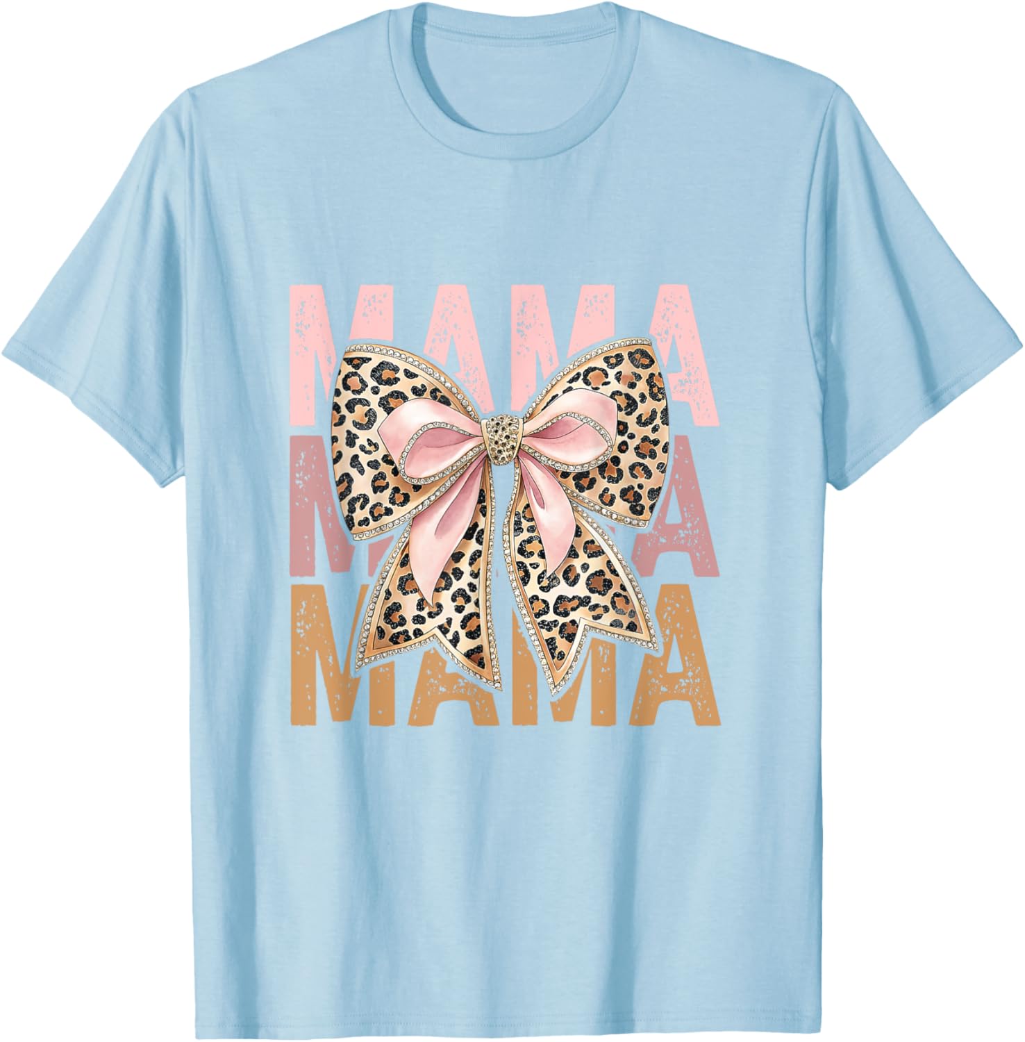 Retro Leopard Mama,Cute Mom Retro Coquette Bow Mother's Day