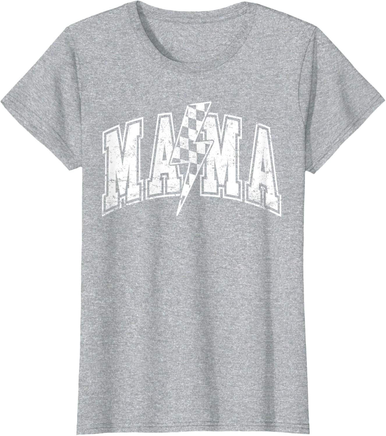 Mama Lightning Bolt Checkered Varsity Mom Women Mother's Day Mother Shirt