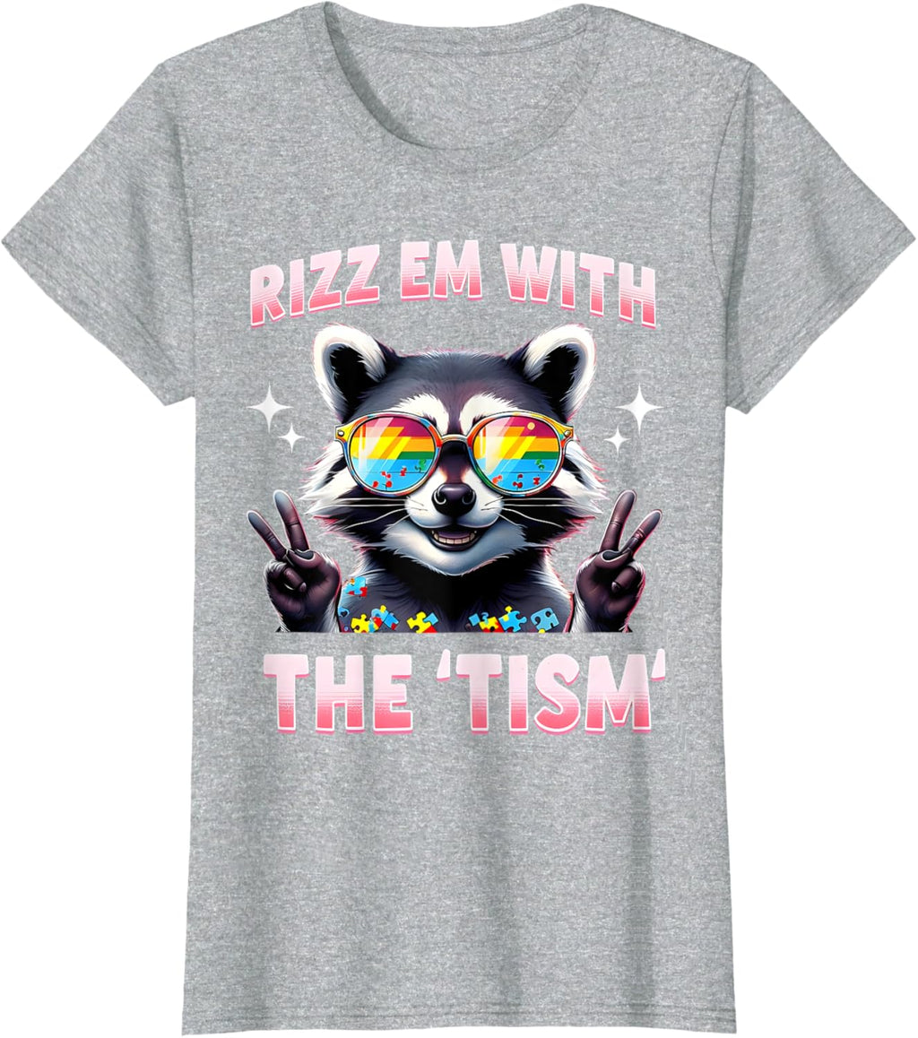 Autism Funny Rizz Em With The Tism Meme Autistic Racoon