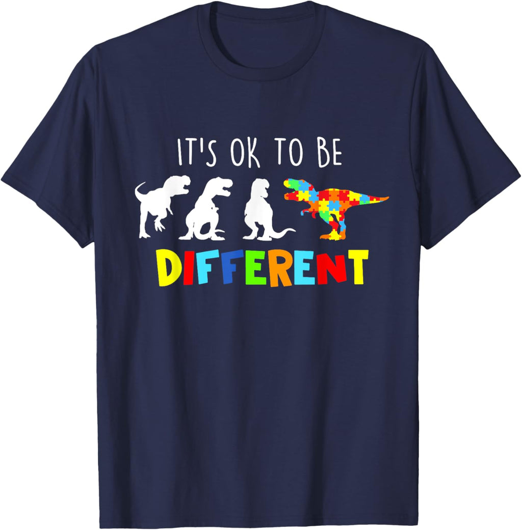 Autism Awareness Dinosaur Kid Boys Its Ok To Be Different