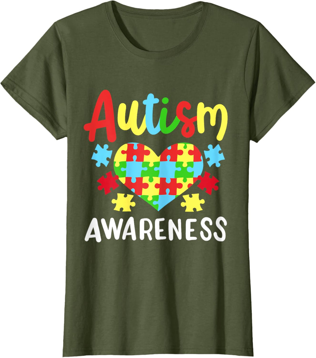 Autism Awareness T-Shirt, Small, Black