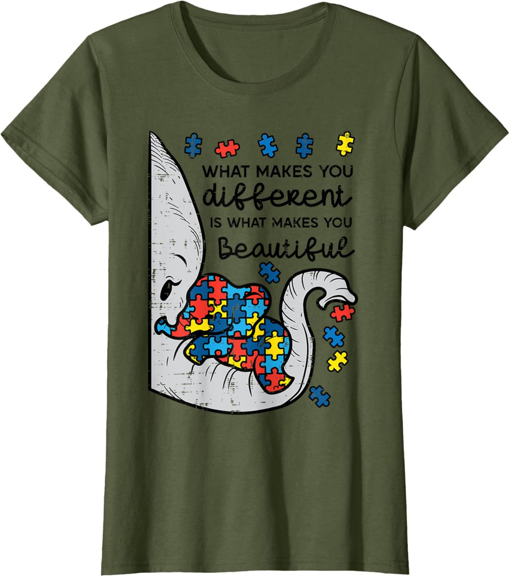 What Makes You Different Beautiful Elephant Autism Awareness