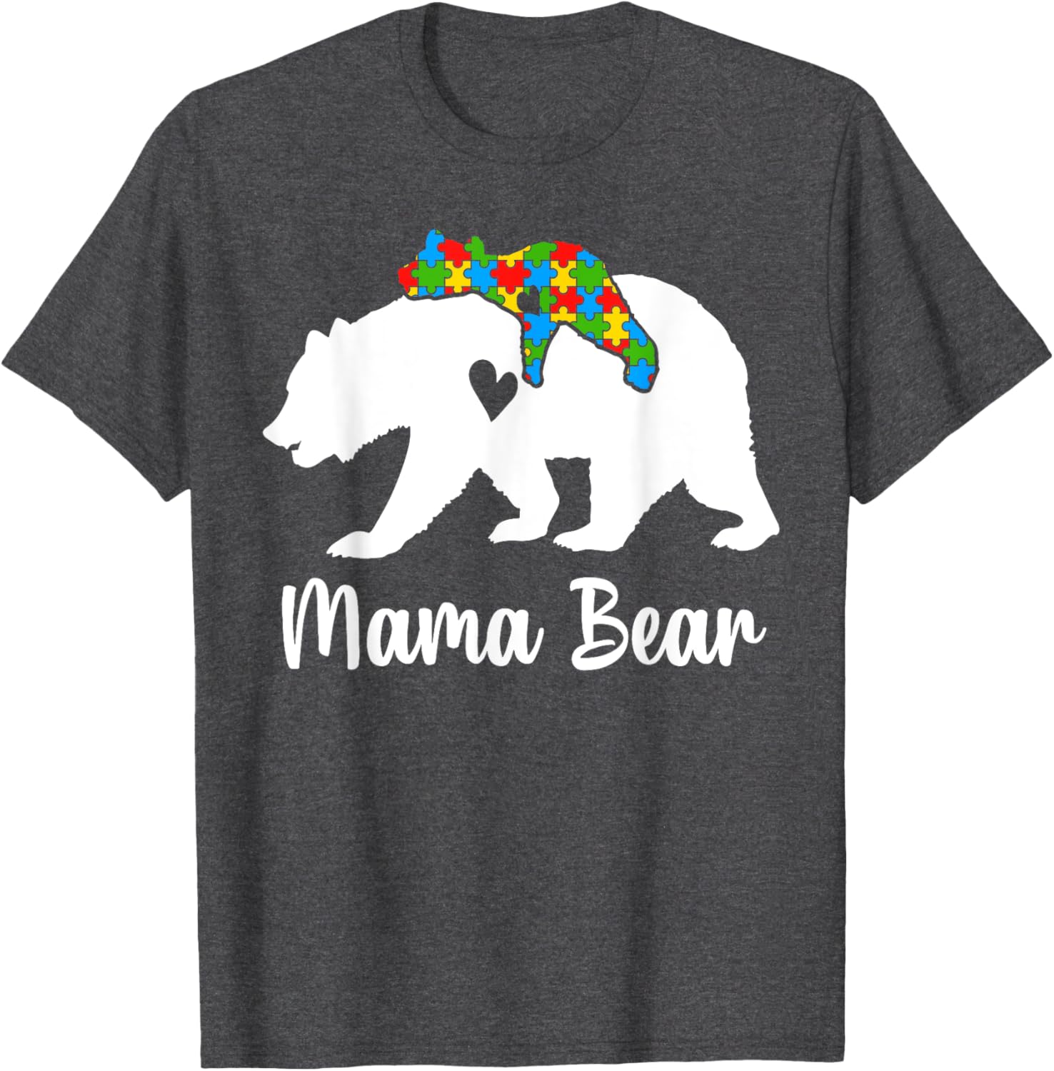 Mama Bear Love Support Autism Awareness Bear Family