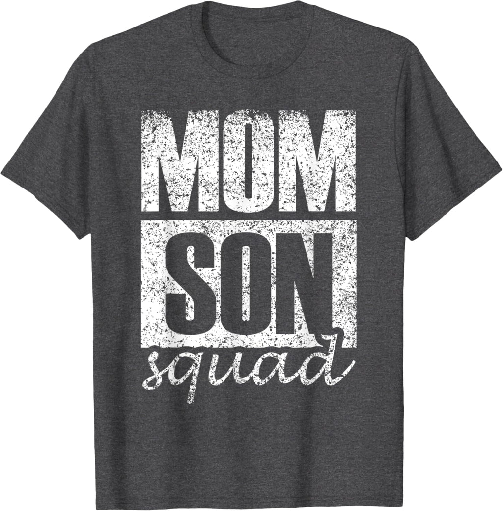 Mama Mom Son Mothers Day Love Mama Mommy Son Squad Mother's Day Matching Mom Sons Mother Son T-Shirt, Small, Black