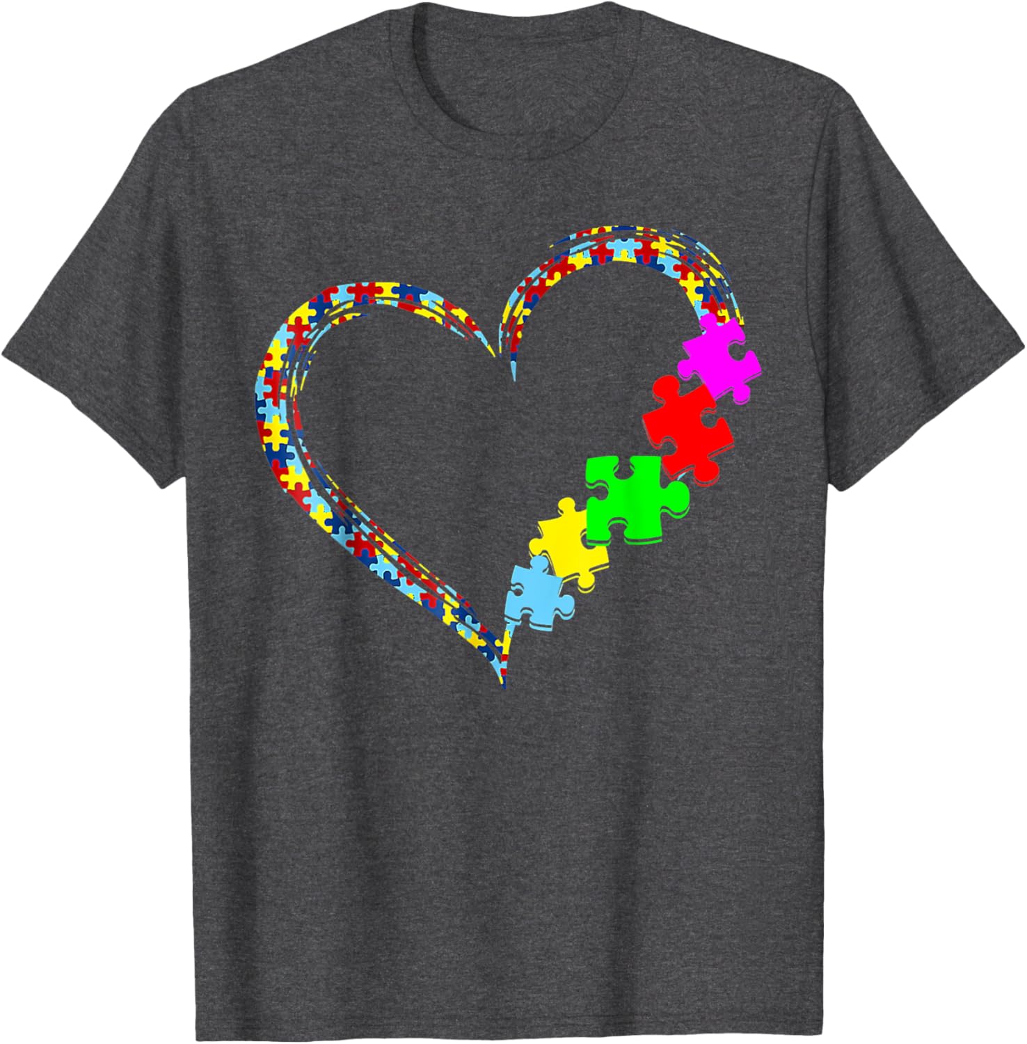 Autism Awareness Love Heart Puzzle Piece Gift Men Women