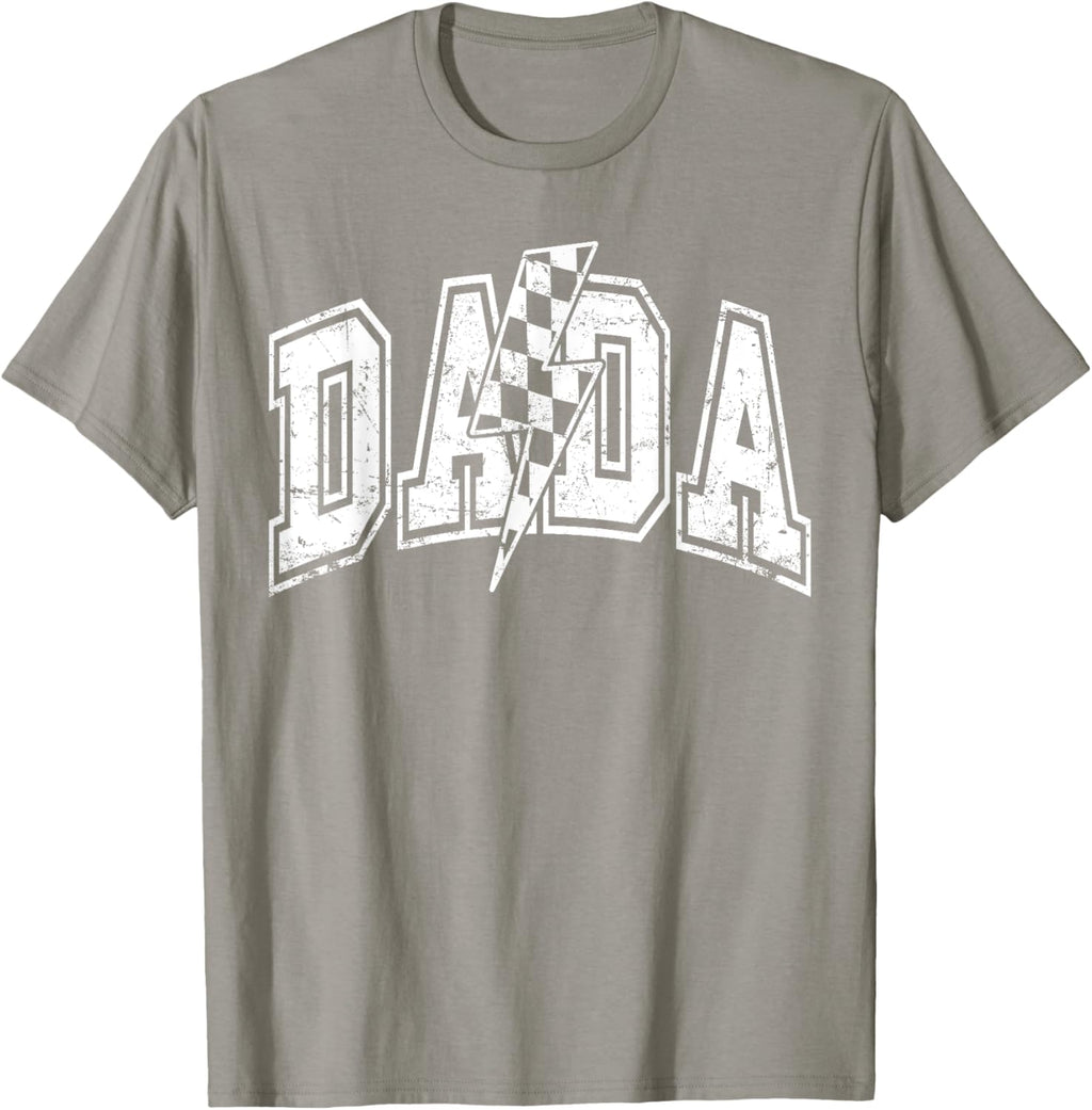 Dada Lightning Bolt Checkered Varsity Dad Men Father's Day