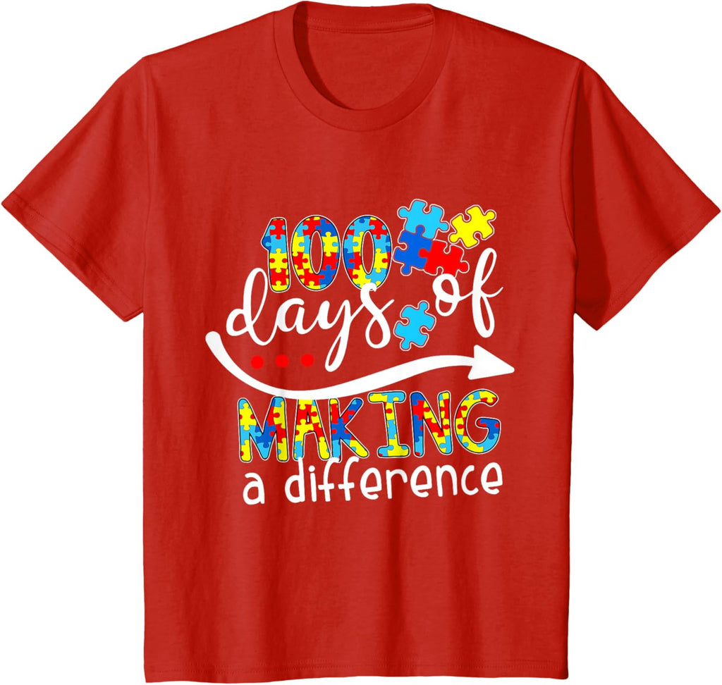 Autism 100 Days 100th day of school teacher autism awareness