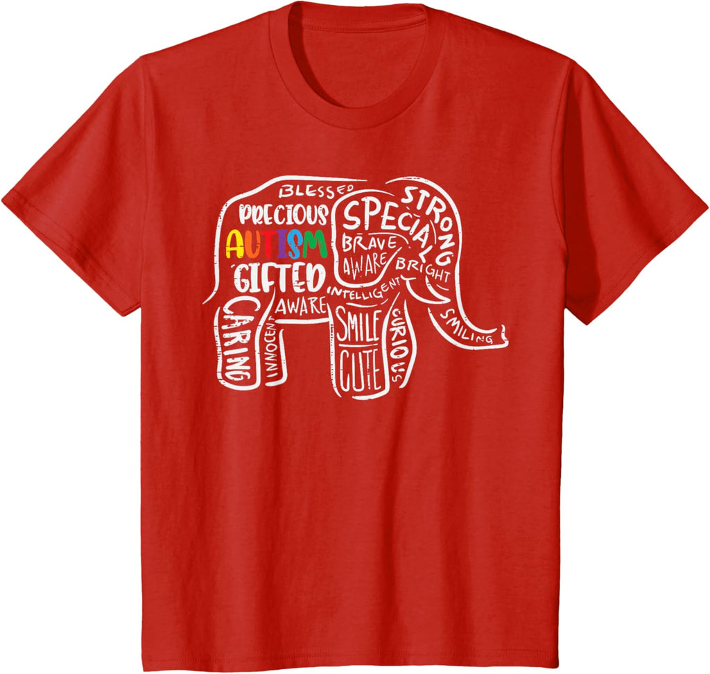 Autism Awareness Elephant Acceptance Autistic Men Women Kids
