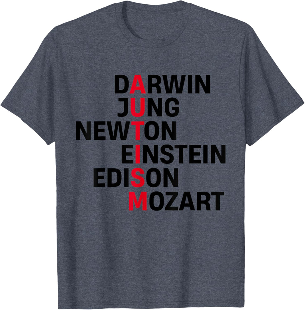 Darwin Jung Newton Einstein Edison Mozart Autism Awareness