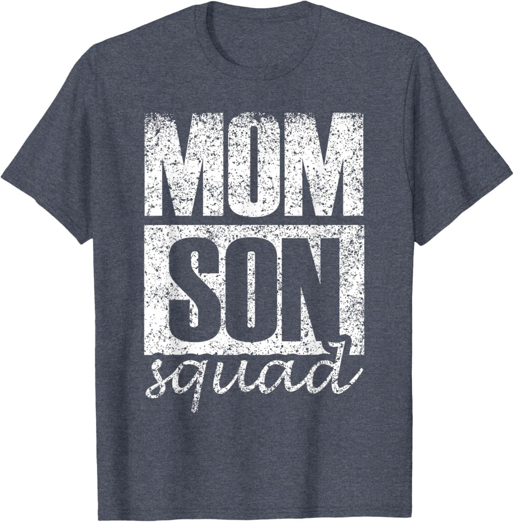 Mama Mom Son Mothers Day Love Mama Mommy Son Squad Mother's Day Matching Mom Sons Mother Son T-Shirt, Small, Black
