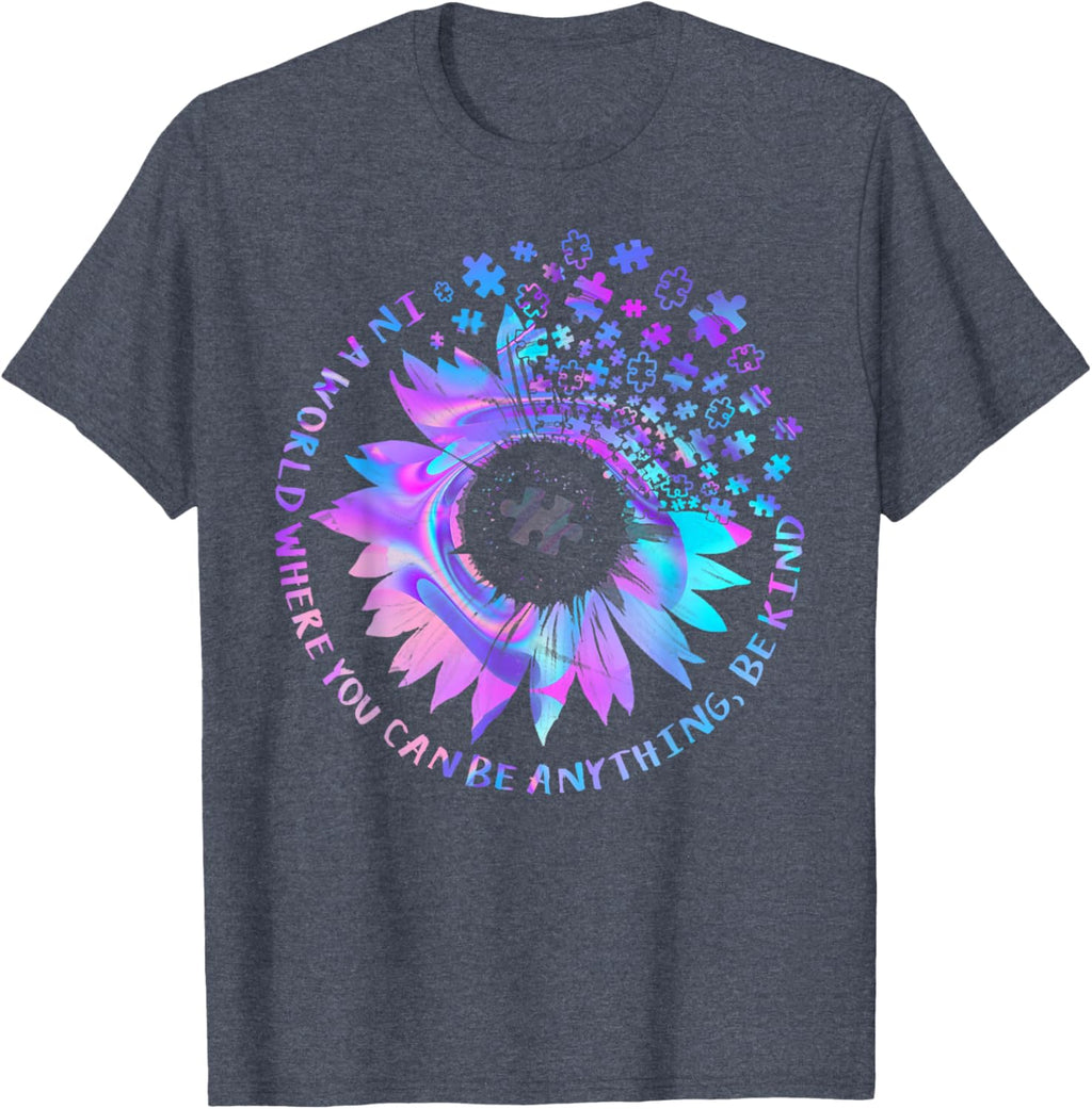 Be Kind Autism Awareness Kindness Sunflower Tie Dye Puzzle