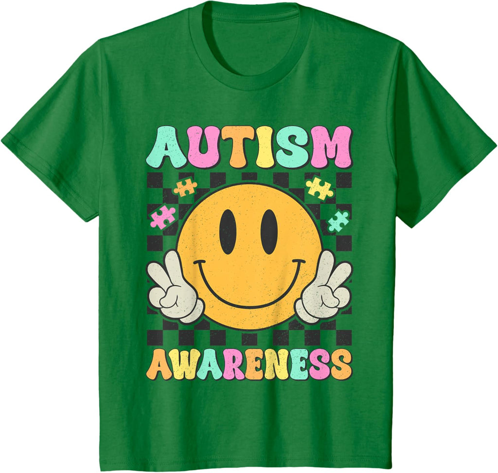 Autism Awareness Kids Men Women Smile Face Autistic Autism