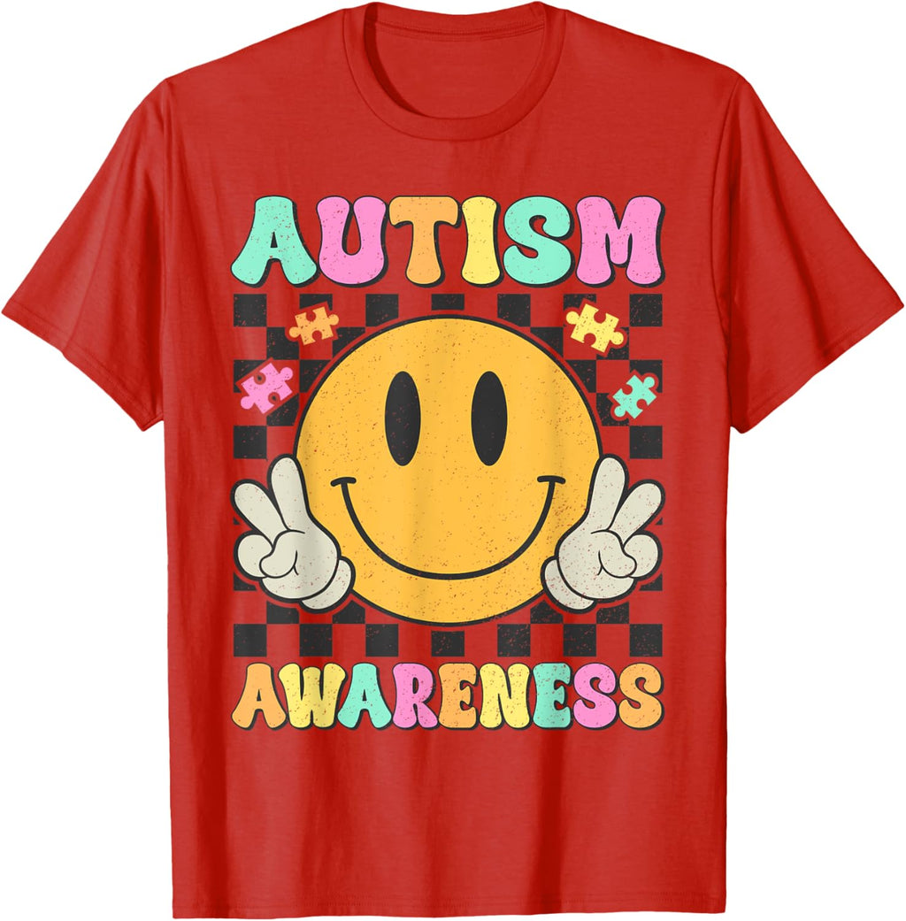 Autism Awareness Kids Men Women Smile Face Autistic Autism