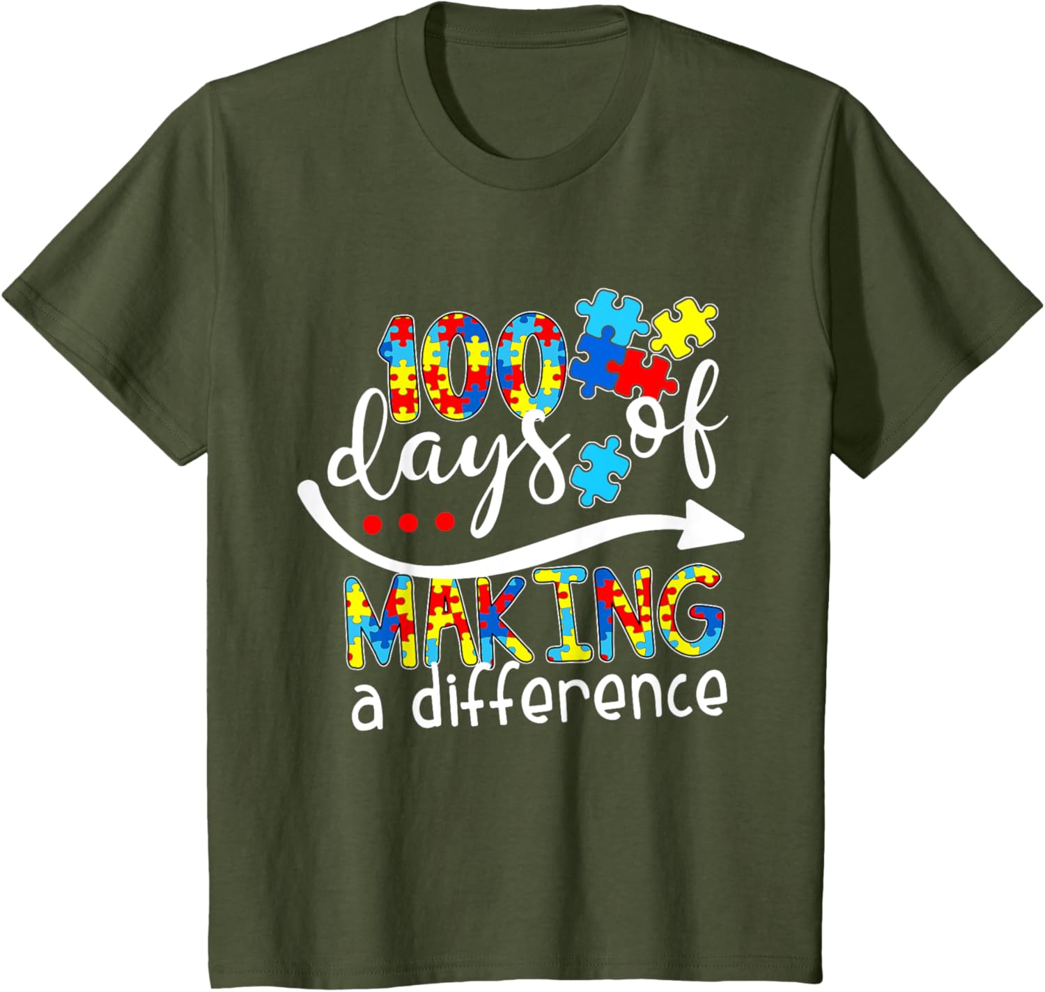 Autism 100 Days 100th day of school teacher autism awareness