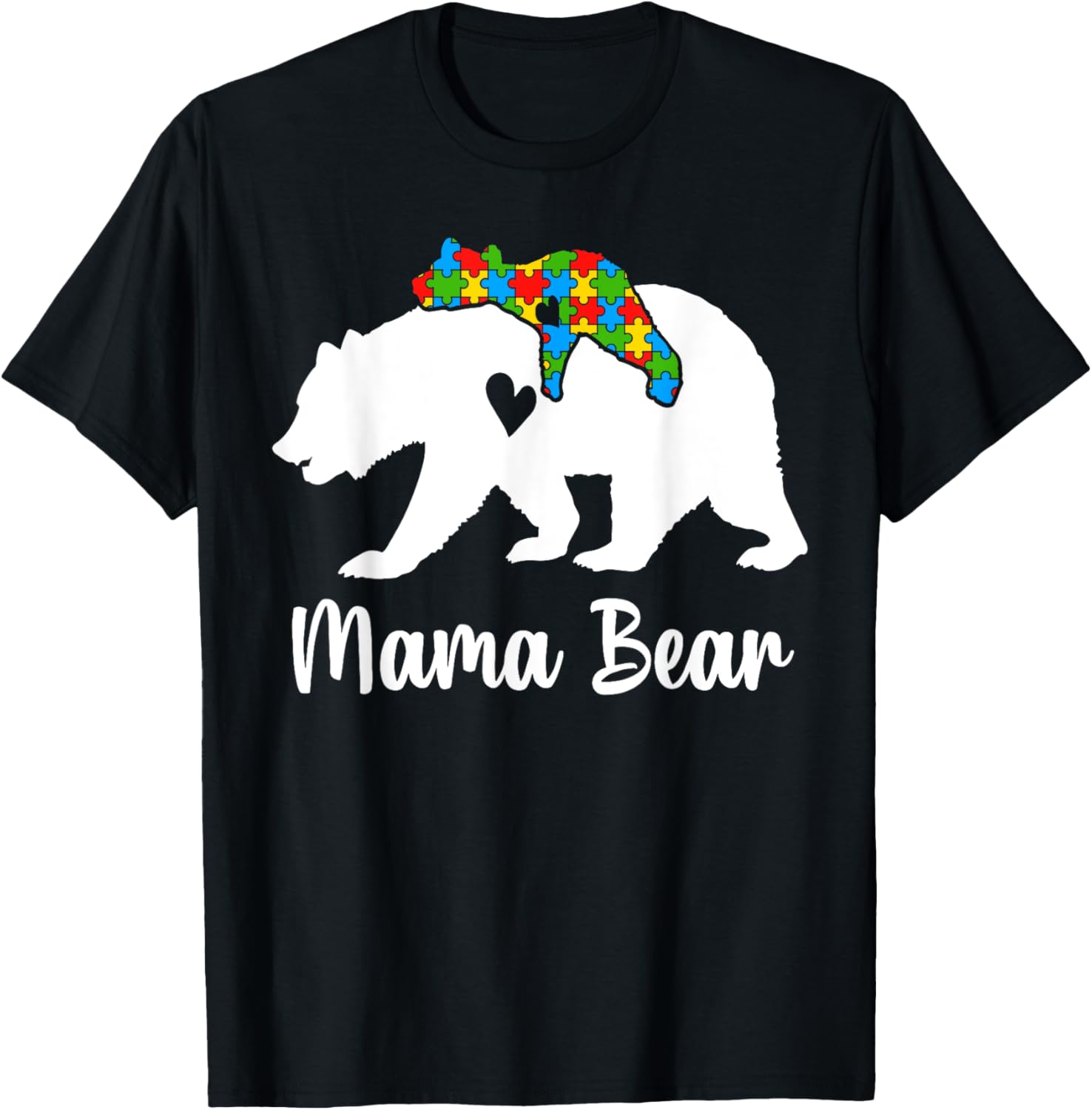 Mama Bear Love Support Autism Awareness Bear Family