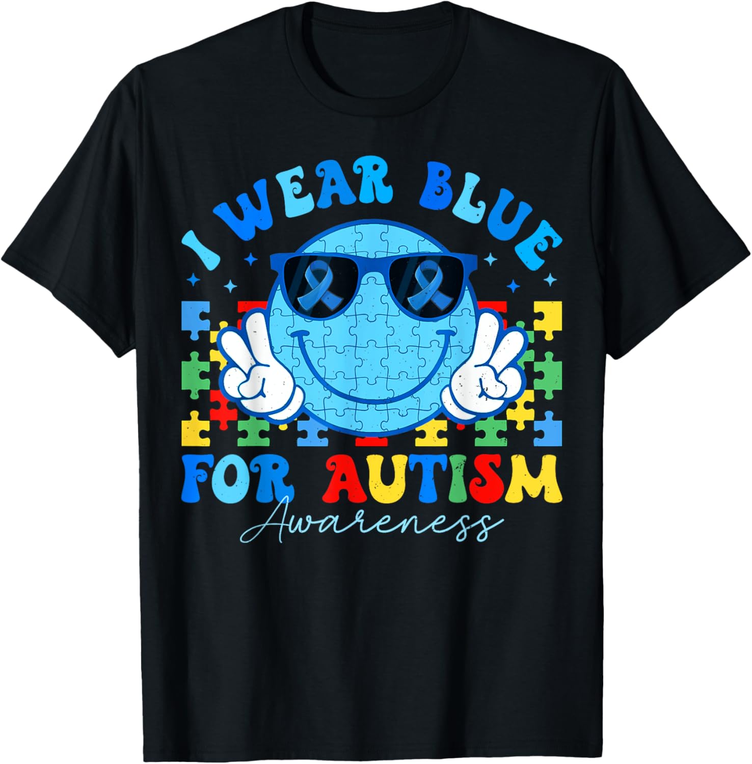 I Wear Blue For Autism Awareness Month Teacher Kids Boys