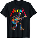 Autism Skeleton Guitar Rock Puzzle Music Autism Awareness