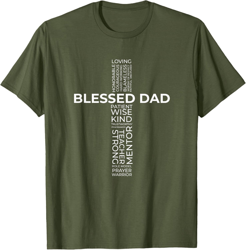 Christian Blessed Dad Cross Father's Day Shirt