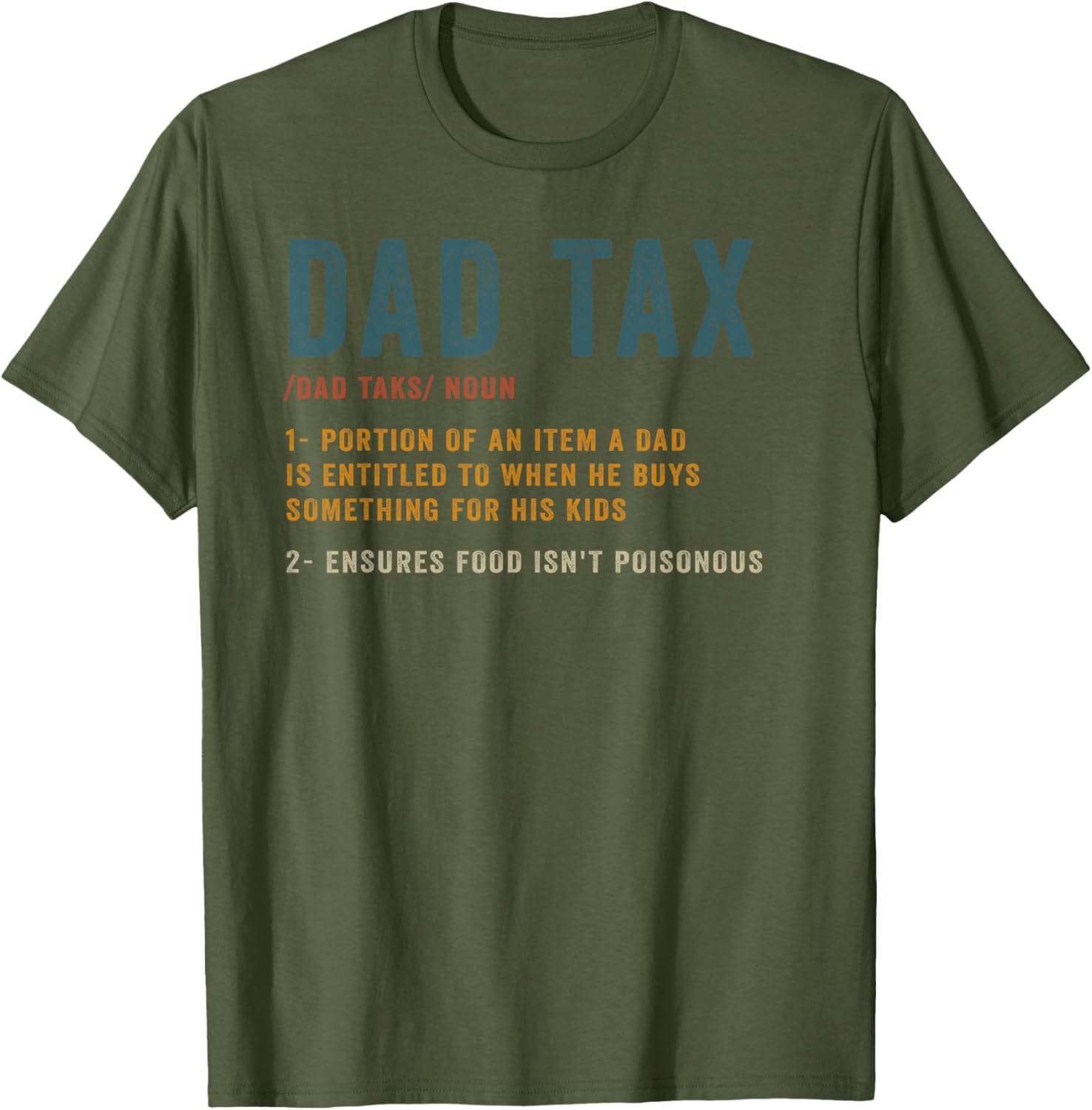 Vintage Dad Tax Definition Men Funny Father's Day