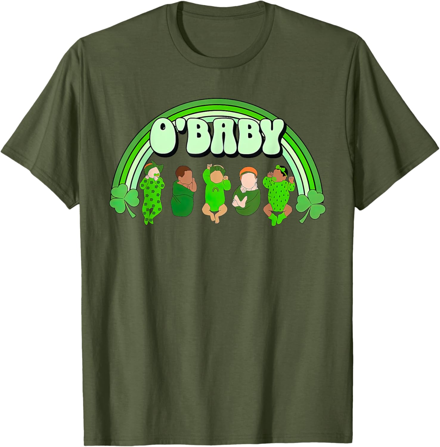 Rainbow Labor And Delivery Nurse Saint Patrick's Day NICU