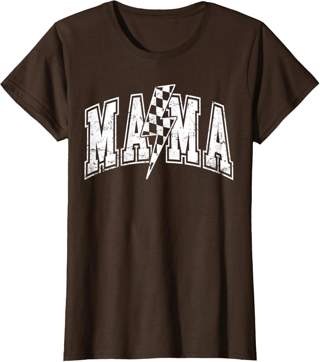 Mama Lightning Bolt Checkered Varsity Mom Women Mother's Day Mother Shirt