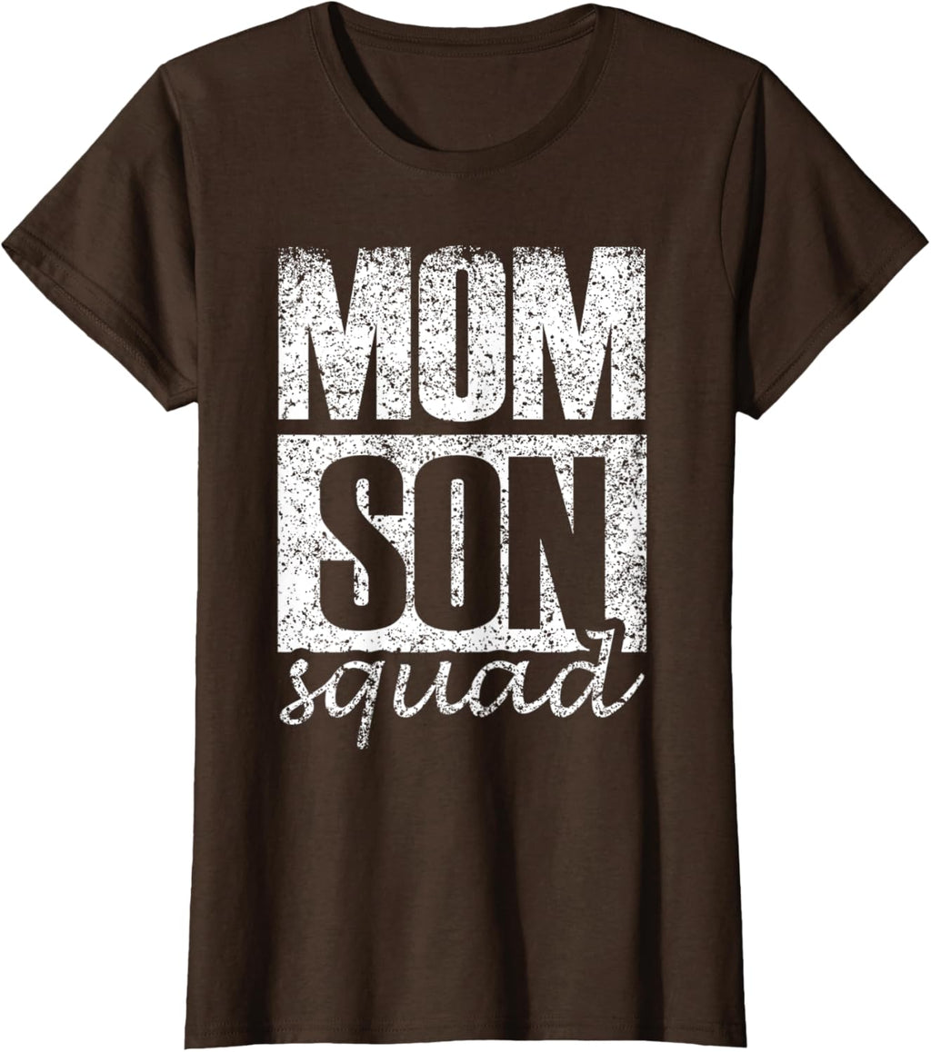 Mama Mom Son Mothers Day Love Mama Mommy Son Squad Mother's Day Matching Mom Sons Mother Son T-Shirt, Small, Black