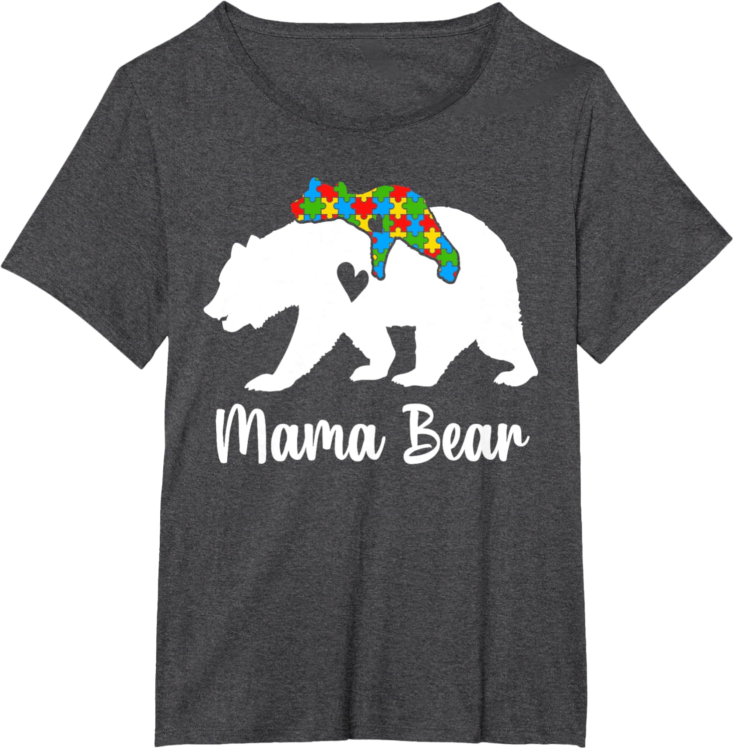 Mama Bear Love Support Autism Awareness Bear Family