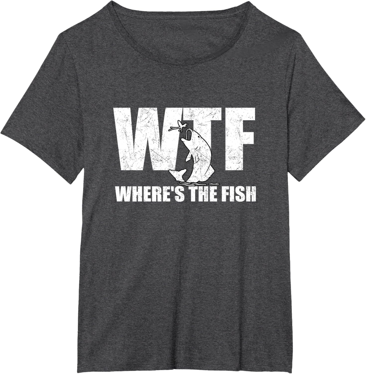 WTF Where's The Fish Men's Funny Fishing Gifts Fathers Day