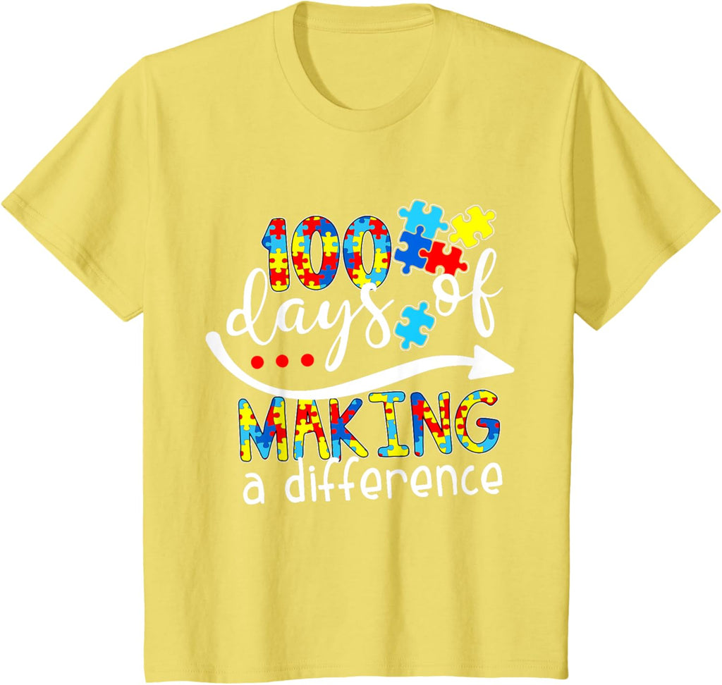Autism 100 Days 100th day of school teacher autism awareness