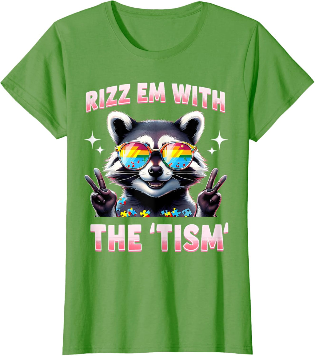 Autism Funny Rizz Em With The Tism Meme Autistic Racoon
