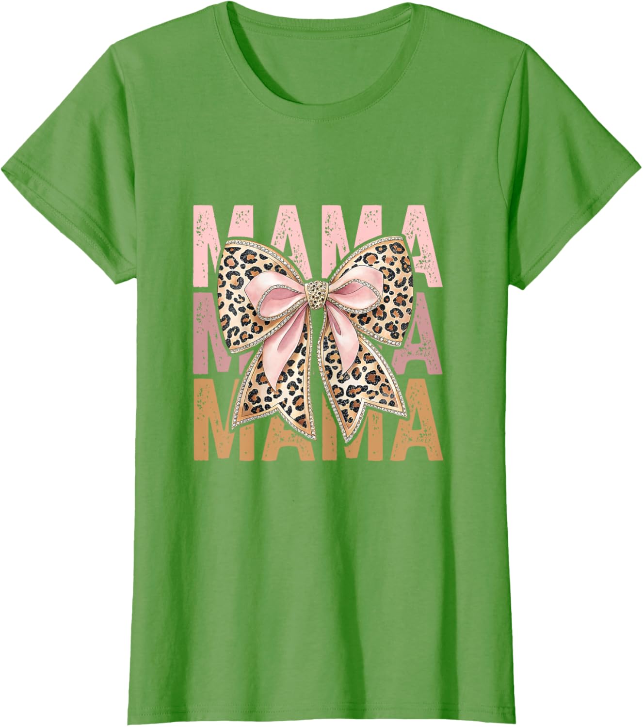 Retro Leopard Mama,Cute Mom Retro Coquette Bow Mother's Day