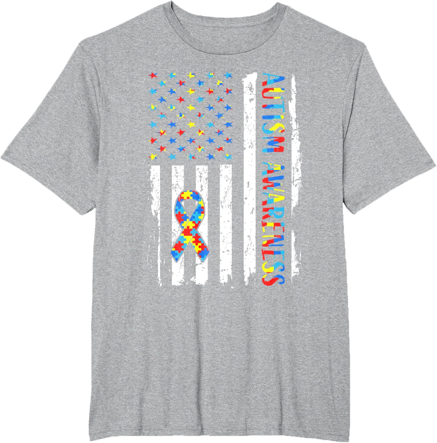 Autism Awareness Mom Dad USA flag Autistic Awareness Autism