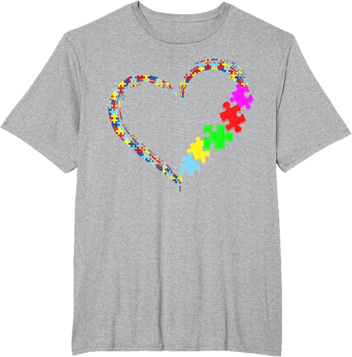 Autism Awareness Love Heart Puzzle Piece Gift Men Women
