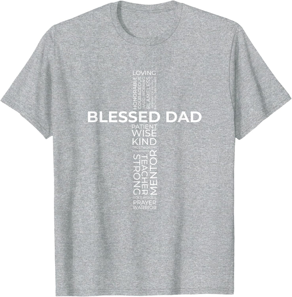 Christian Blessed Dad Cross Father's Day Shirt