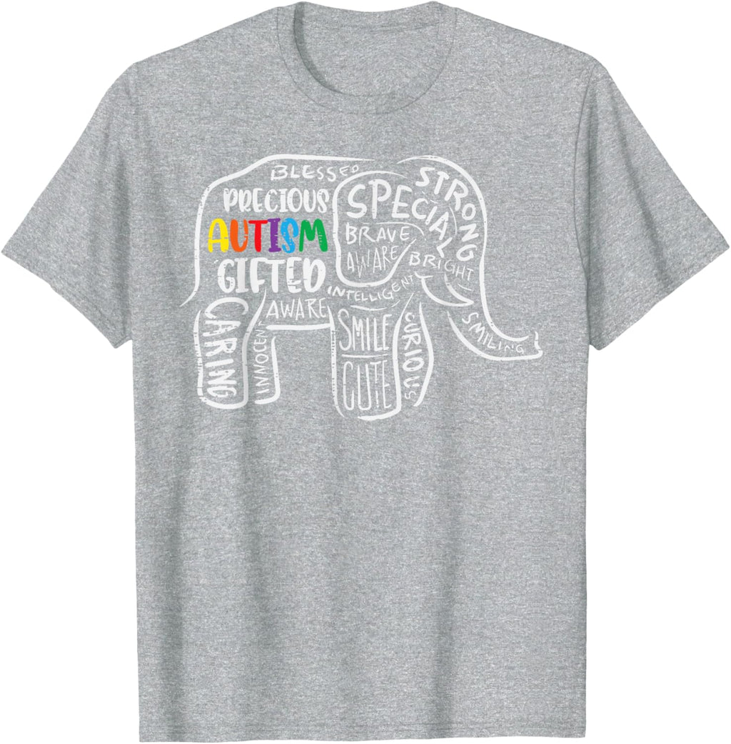 Autism Awareness Elephant Acceptance Autistic Men Women Kids