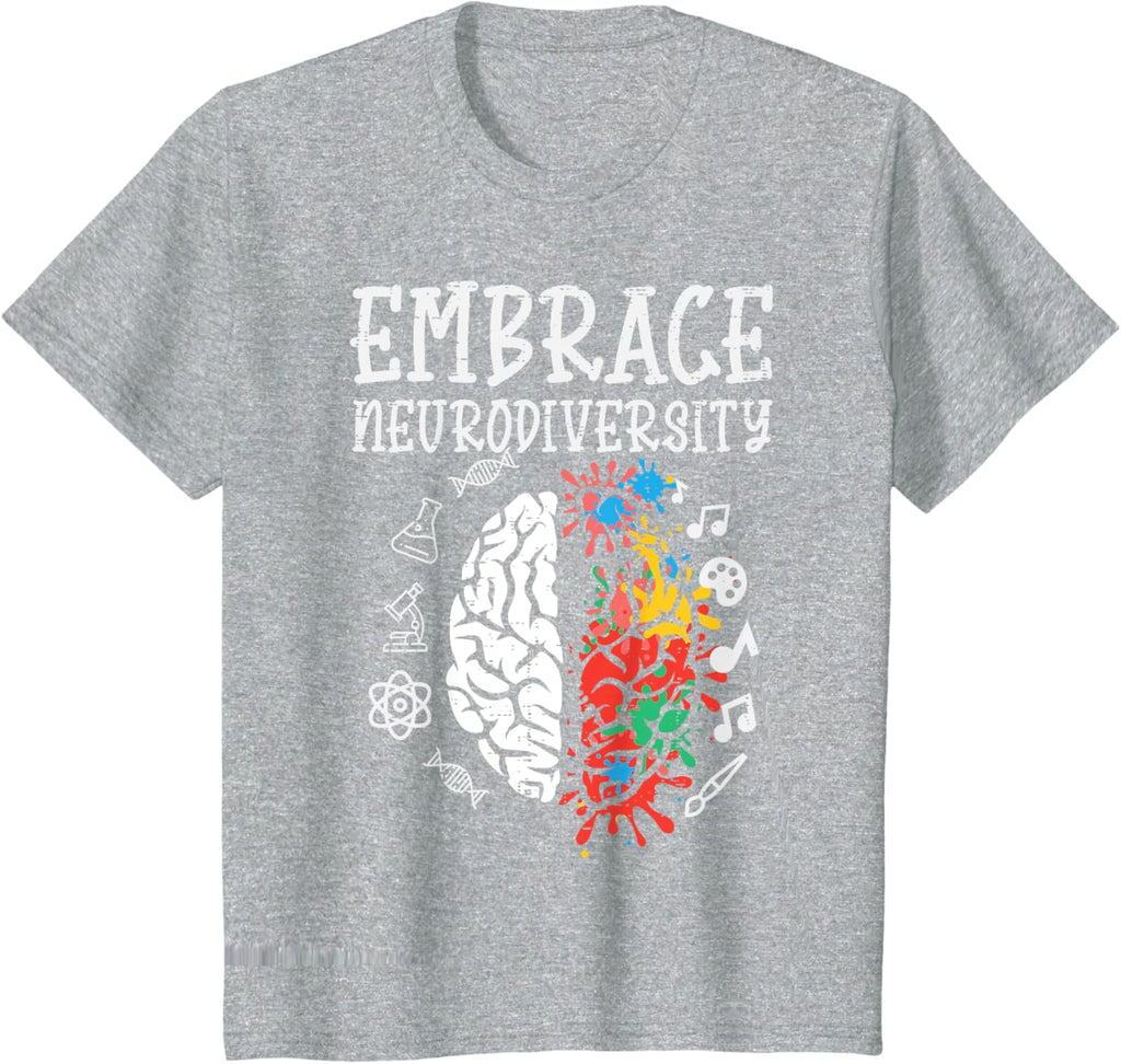 Embrace Neurodiversity Autism Awareness ASD Men Women Kids