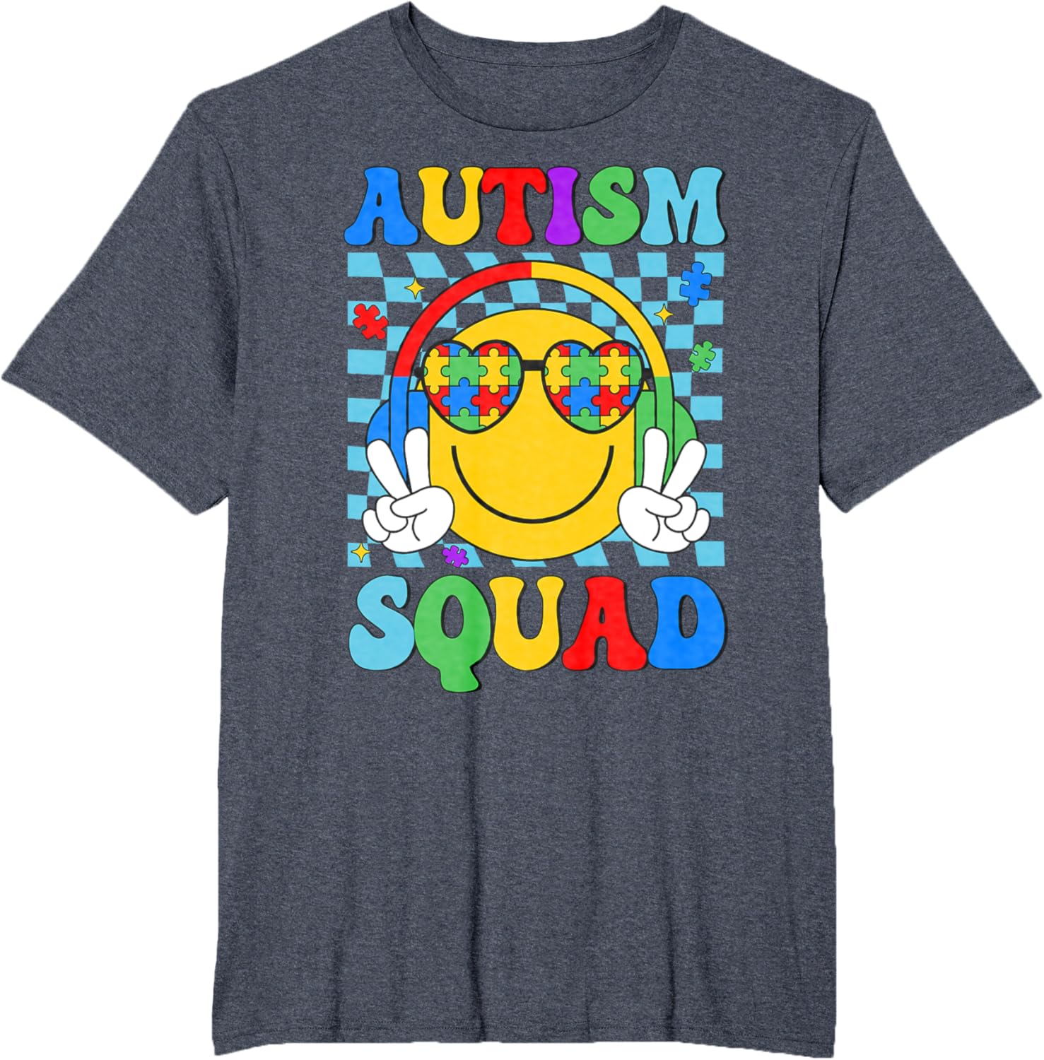 Autism Awareness Autism Squad Support Smile Face Women Men